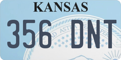 KS license plate 356DNT