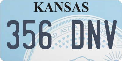 KS license plate 356DNV
