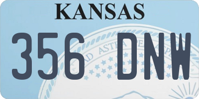 KS license plate 356DNW