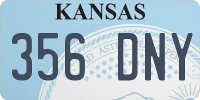 KS license plate 356DNY