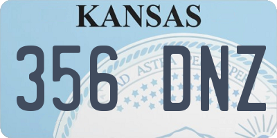 KS license plate 356DNZ