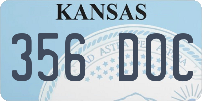 KS license plate 356DOC