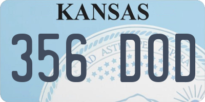 KS license plate 356DOD