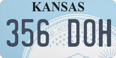 KS license plate 356DOH