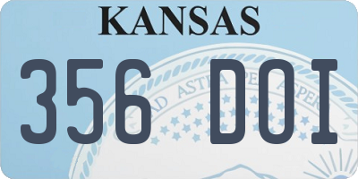 KS license plate 356DOI