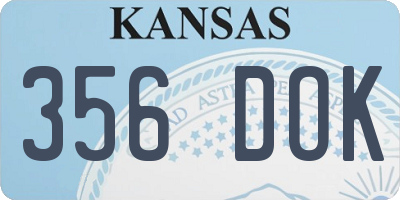 KS license plate 356DOK