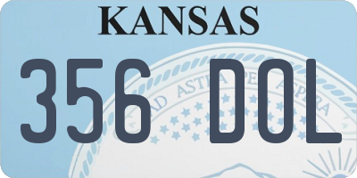 KS license plate 356DOL