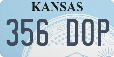 KS license plate 356DOP