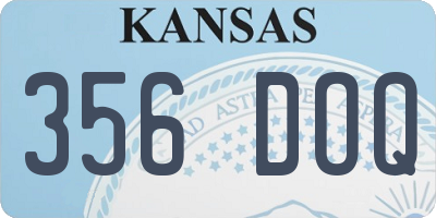 KS license plate 356DOQ