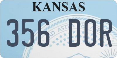 KS license plate 356DOR
