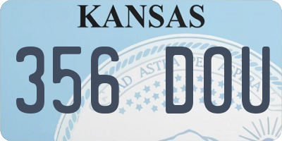 KS license plate 356DOU