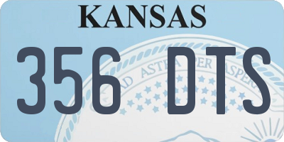 KS license plate 356DTS