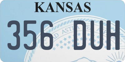 KS license plate 356DUH