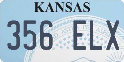 KS license plate 356ELX
