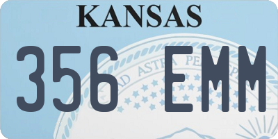 KS license plate 356EMM