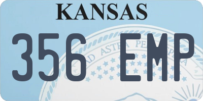 KS license plate 356EMP