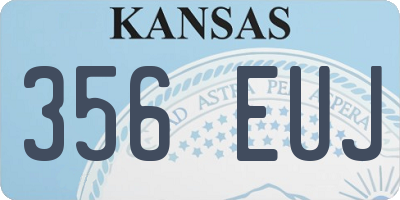 KS license plate 356EUJ