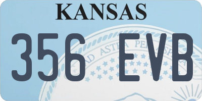 KS license plate 356EVB