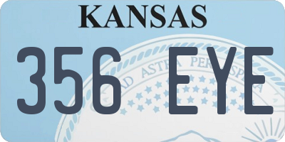 KS license plate 356EYE