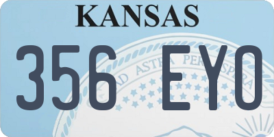 KS license plate 356EYO