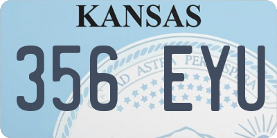 KS license plate 356EYU
