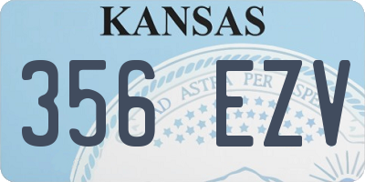 KS license plate 356EZV