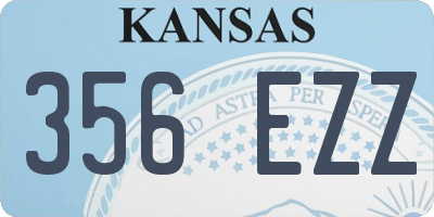 KS license plate 356EZZ