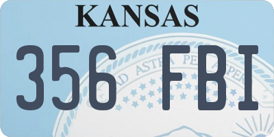 KS license plate 356FBI