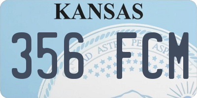 KS license plate 356FCM