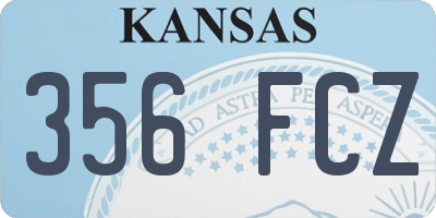 KS license plate 356FCZ