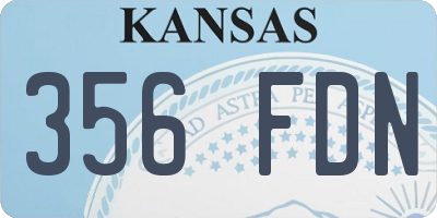 KS license plate 356FDN