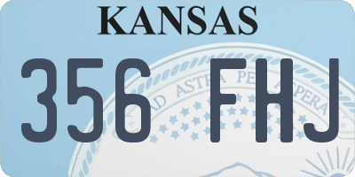 KS license plate 356FHJ