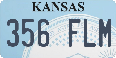 KS license plate 356FLM