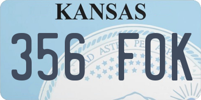 KS license plate 356FOK