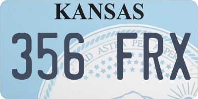 KS license plate 356FRX