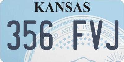 KS license plate 356FVJ