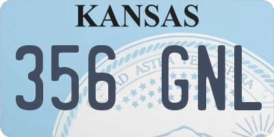 KS license plate 356GNL