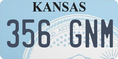 KS license plate 356GNM