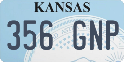 KS license plate 356GNP