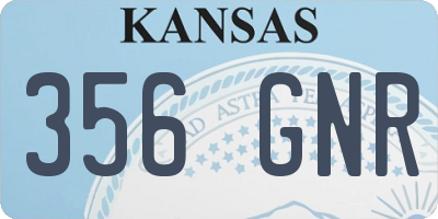 KS license plate 356GNR