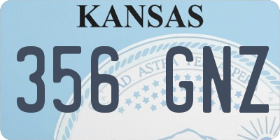 KS license plate 356GNZ