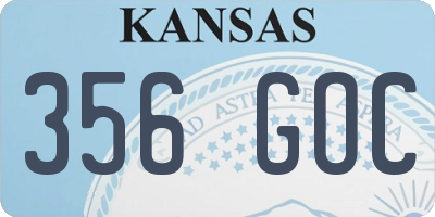 KS license plate 356GOC