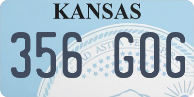 KS license plate 356GOG