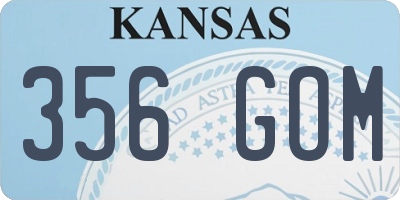 KS license plate 356GOM