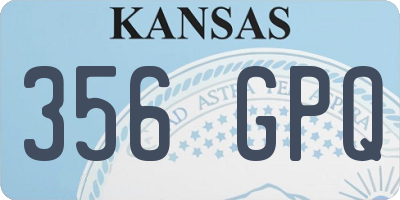 KS license plate 356GPQ