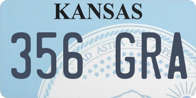 KS license plate 356GRA
