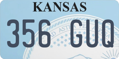 KS license plate 356GUQ
