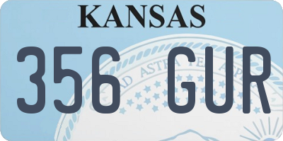KS license plate 356GUR