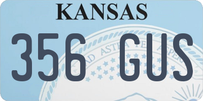 KS license plate 356GUS