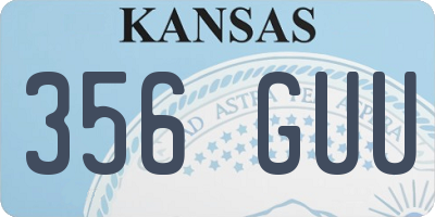 KS license plate 356GUU